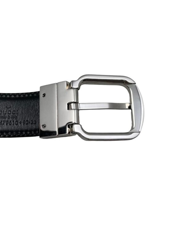 Gucci Belt Shi Marais the Logo Brown Silver